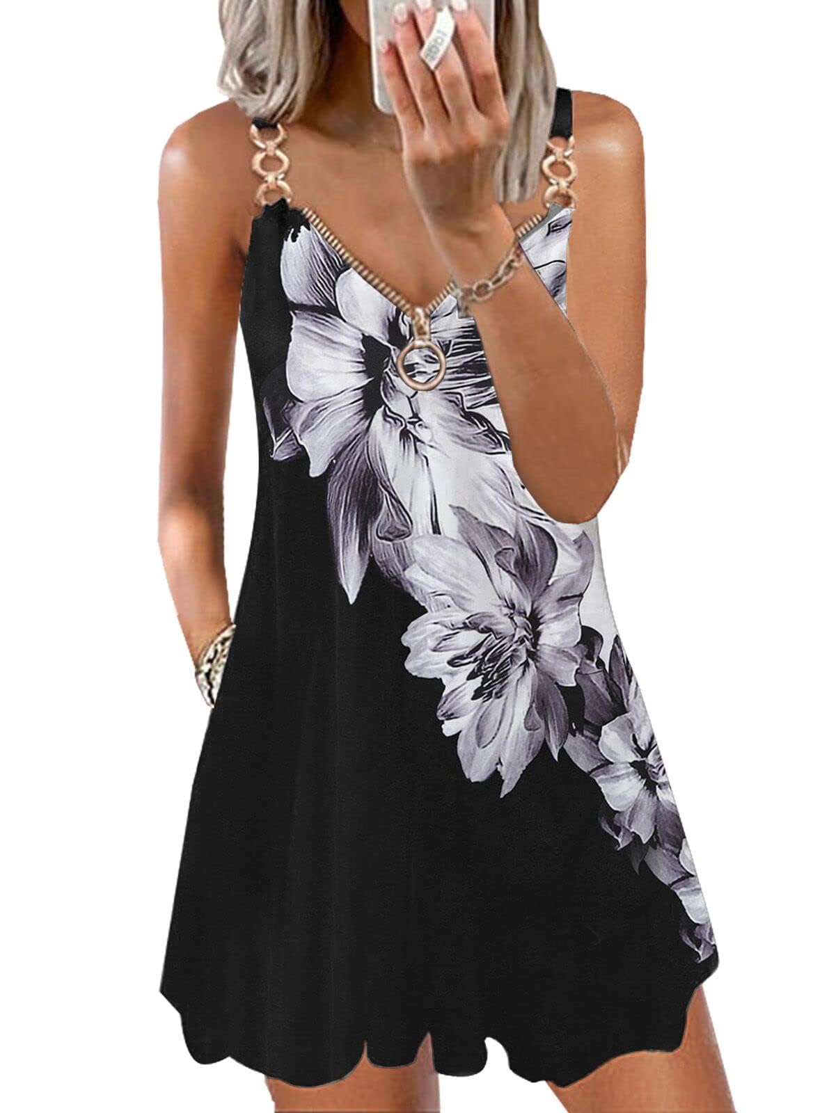 Vestidos De Mujer De Verano Con Cuello En V 2023 Manga Corta Vestidos Casuales Para Mujer Maxi Hasta La Rodilla Vestido De Playa De Gasa Vestido Largo De Cintura Alta Vestido De