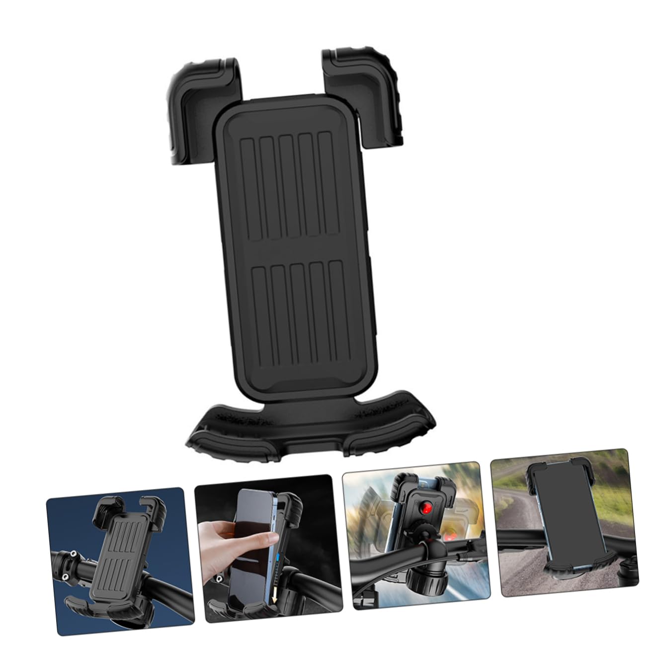 Uonlytech 4pièces Support De Téléphone pour Guidon De Et Vélo Support Antivibrations avec Fonction Antidérapante pour Navigation Cyclisme pour Smartphones Installation