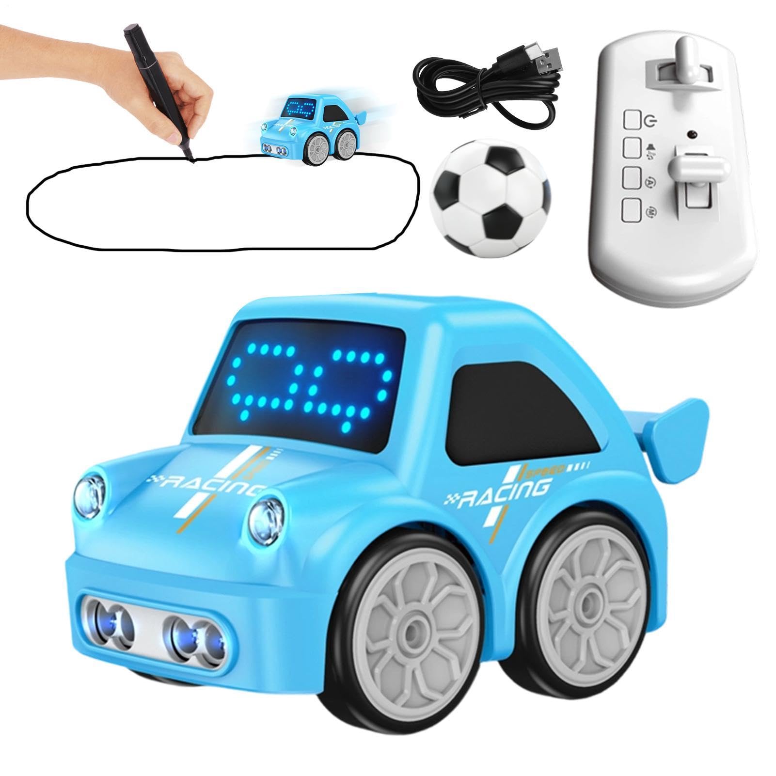 Samochód RC Mały Interaktywny Robot Pojazd | Inteligentnego Podążania i Ucieczki Samochód Zdalnie Sterowany Dla Dzieci Przedszkola Żłobka Na Zewnątrz I W Domku