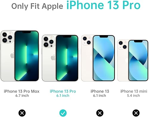 Miniatura 8 de SALAWAT Compatible con iPhone 13 Pro, delgada de piel sintética vintage a prueba de golpes, funda ligera de poliuretano termoplástico suave de alta