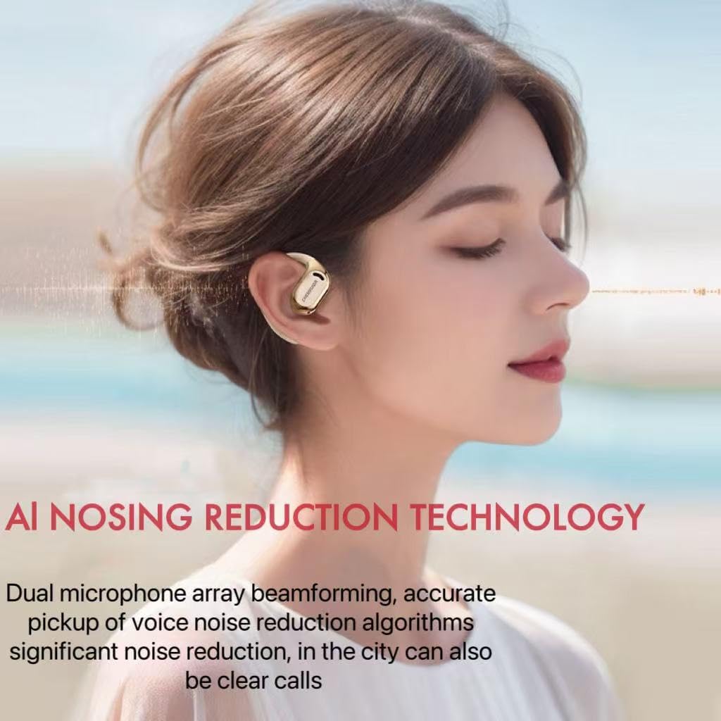 Ai Translating Earbuds, 2025 New Wireless Translation Earbuds Real Time Language Translator, 144 Languages Play Music Bluetooth Over-Ear for Travel Business Learning (Black)