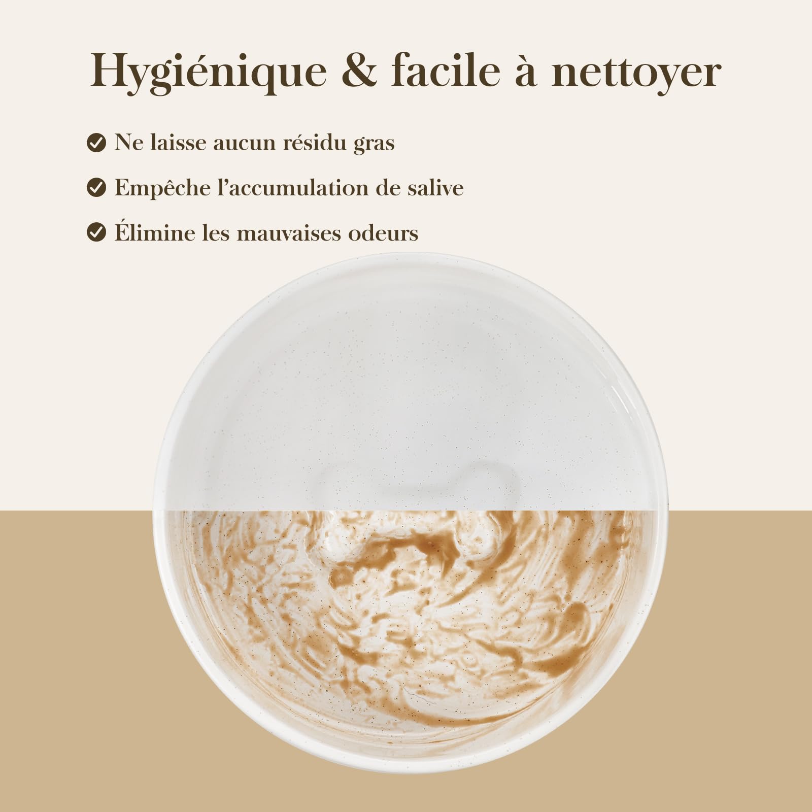Ensemble de gamelles en céramique pour chien MALACASA avec support en bois, gamelles pour animaux de 3,5 tasses pour chiens de taille moyenne avec base antidérapante, grands chiots, chats, retrievers
