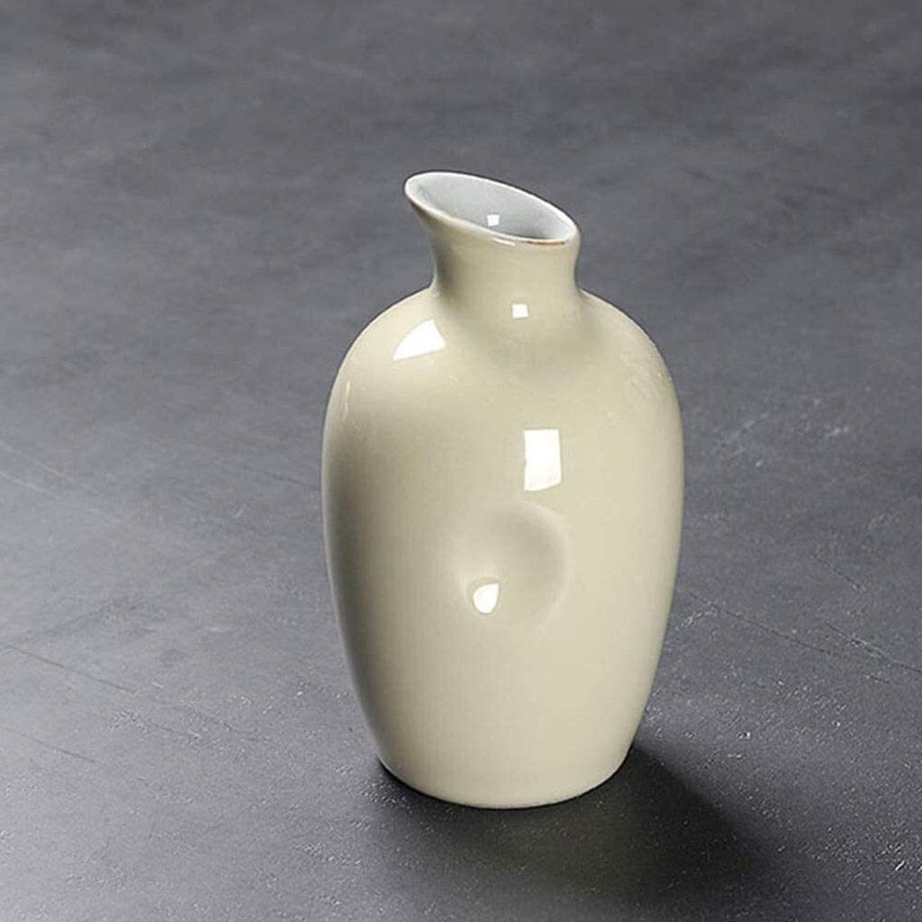 Set da sakè in ceramica in stile giapponese, artigianato tradizionale, 10 secondi, bicchiere da vino in ceramica color crema giapponese (con isolamento) per freddo/caldo/sakè/shochu/tè, il miglior re