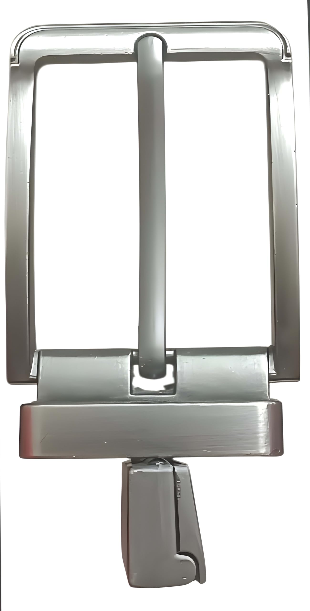 Men's Rotate Reversible Belt Buckle, 35mm, Metal Clamp Style, Silver, Formal Casual