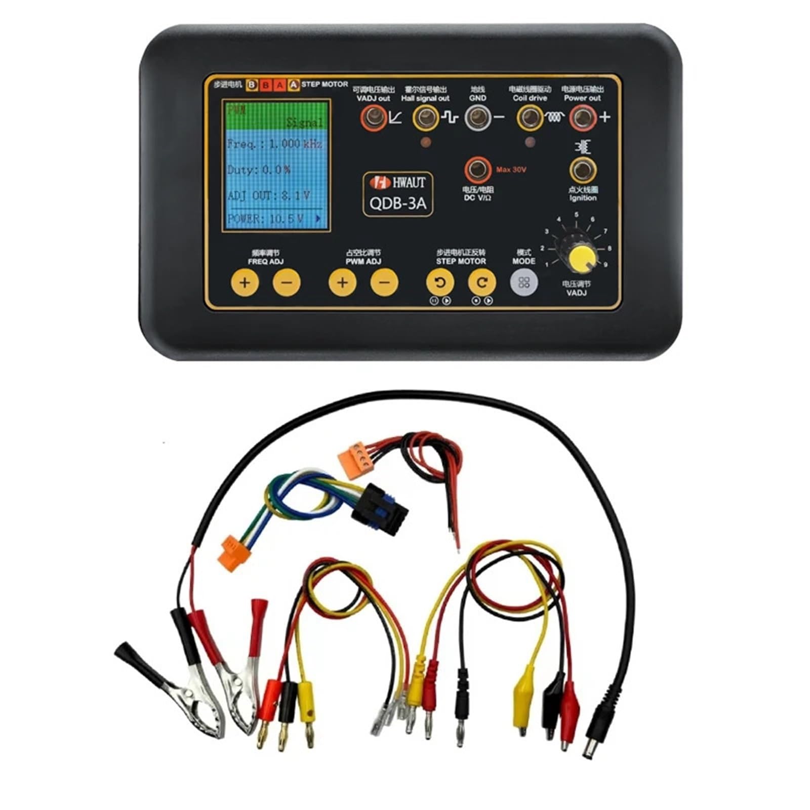 2A 3A 12~24V Ignition Coil Test Injector Tester Automobile Actuator Fault Detector Stepper Motor Instrument Diagnostic Tools