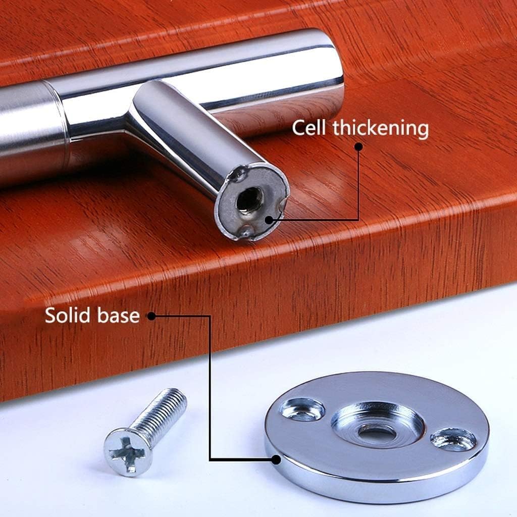 ドアハンドル ステンレススチール製納屋ドアハンドル 1組 - 完全キット 商業用丸型木製ドア 引き戸ハンドル 4サイズ/400 *