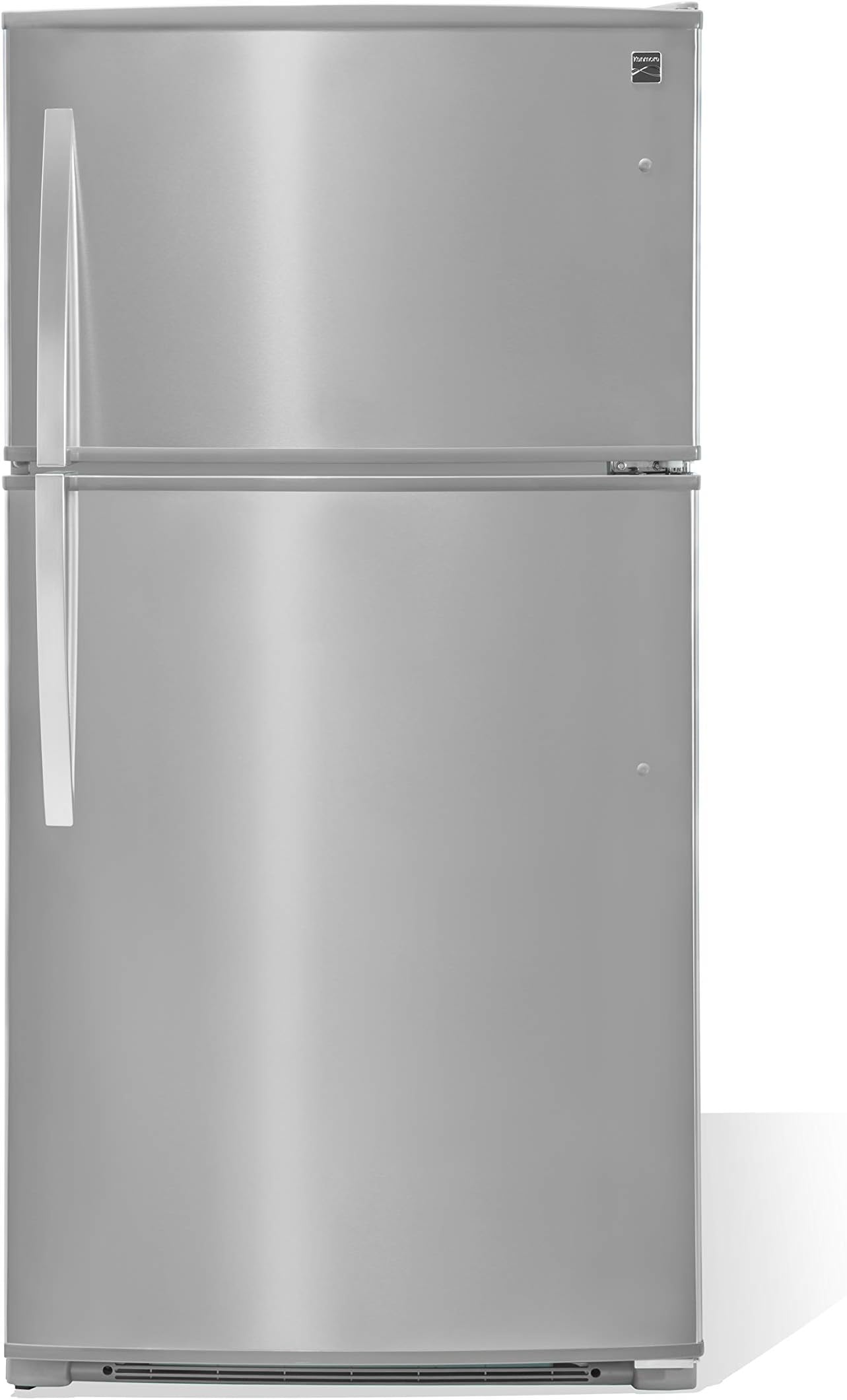 Kenmore Top-Freezer Refrigerator with LED Lighting and 20.8 Cubic Ft. Total Capacity, Stainless Steel