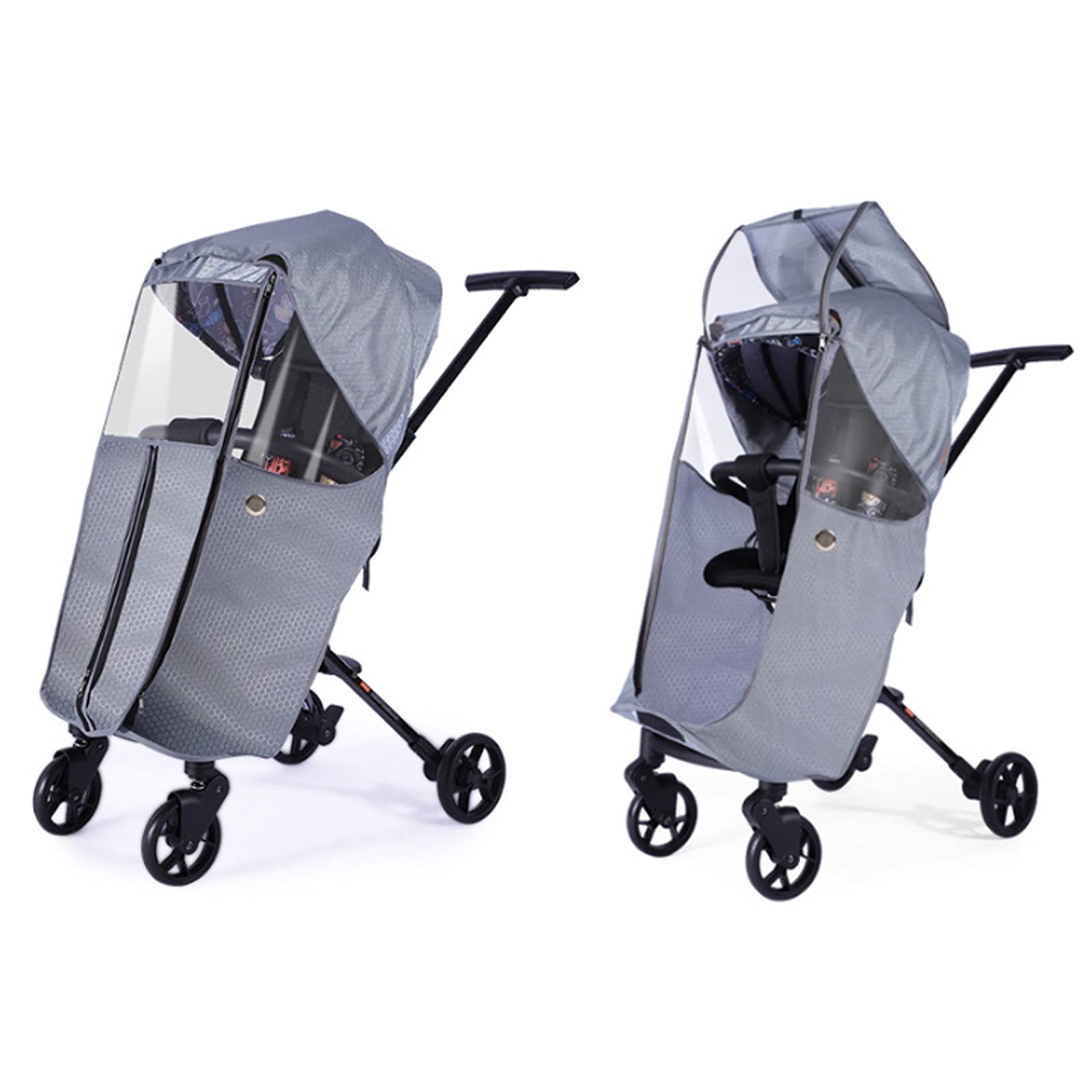 Housse de Pluie Universelle pour Poussette, Imperméable Durable et Respirant pour Poussette, Coupe-Vent et Anti-Neige, Garde Au Chaud