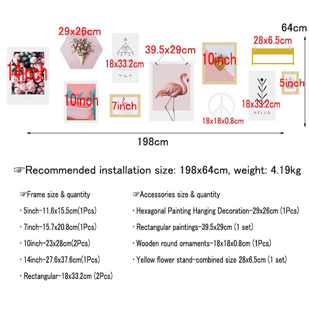 Amazon.com - ZXW Solid Wood Pink Princess Solid Wood Photo Wall