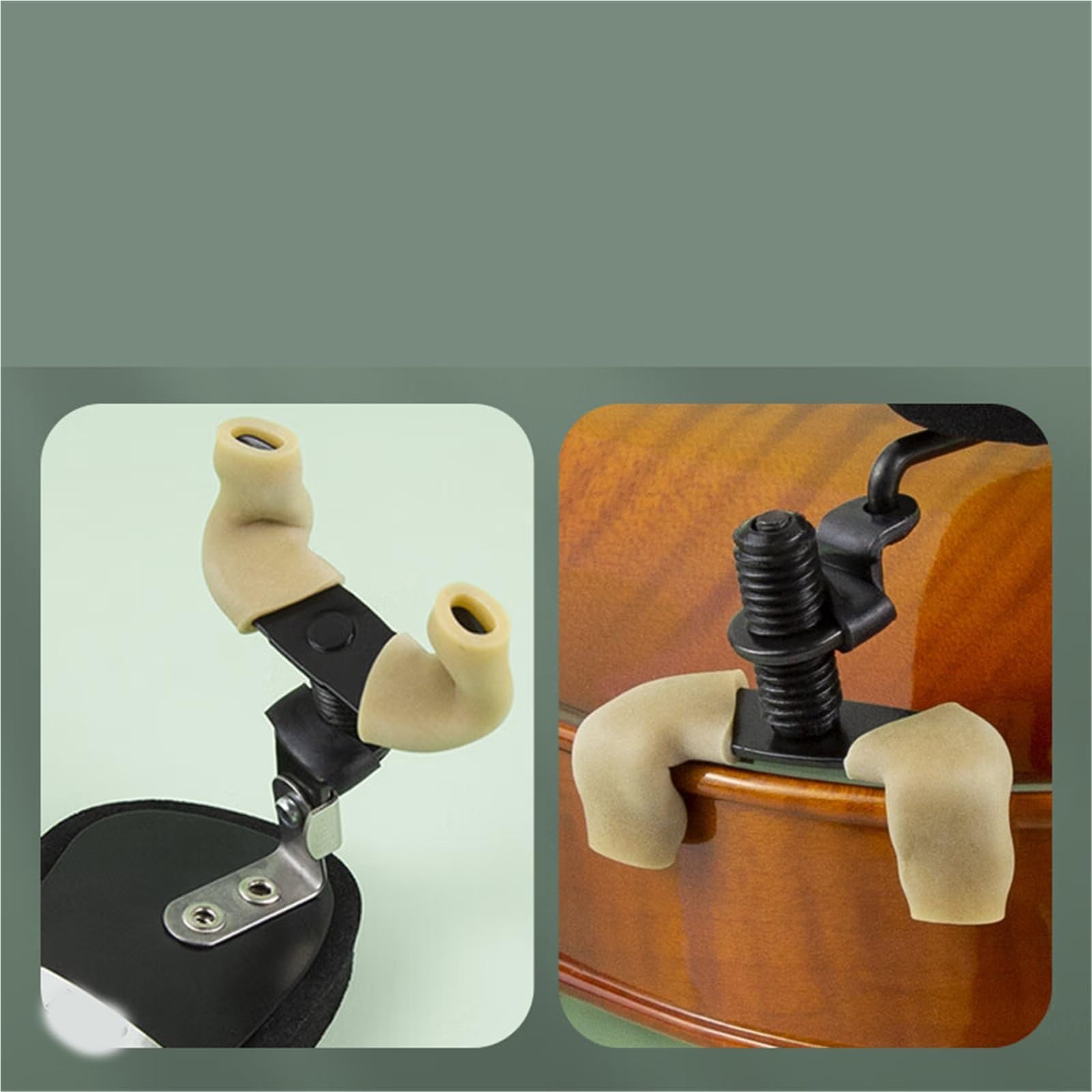 Accesorios Profesionales Violin Apoyahombros Para Violín De Tamaños 4/4 3/4 1/2 Y 1/4 Con Cómodas Garras De Goma(4/4)