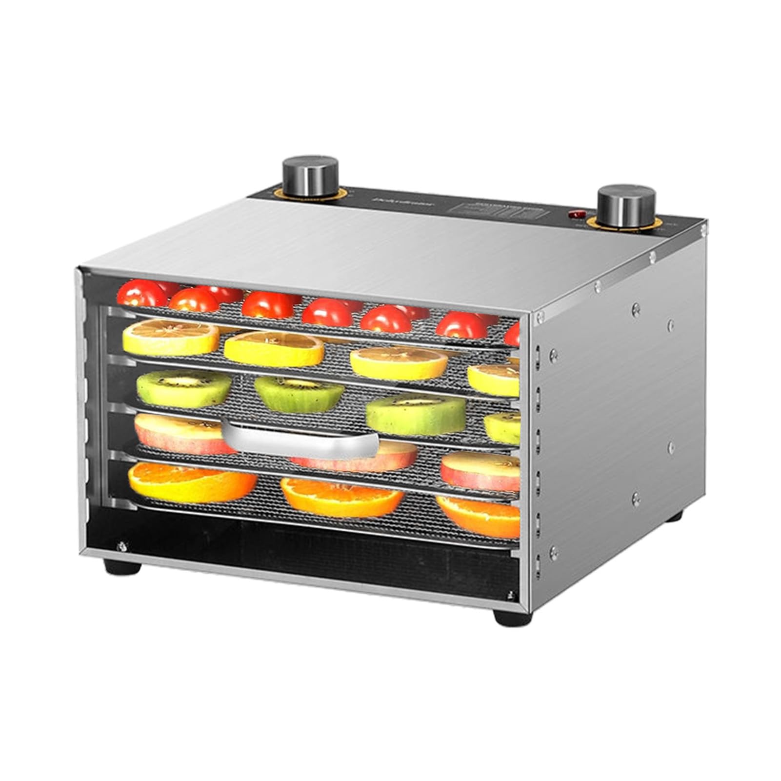 Disidratatore per Alimenti e Carne secca con timer 24 ore 8 Rastrelliere per l'essiccazione 450 W 30-90 ℃ Disidratatore per frutta e verdura Controllo della temperatura regolabile (Spina UE a 5