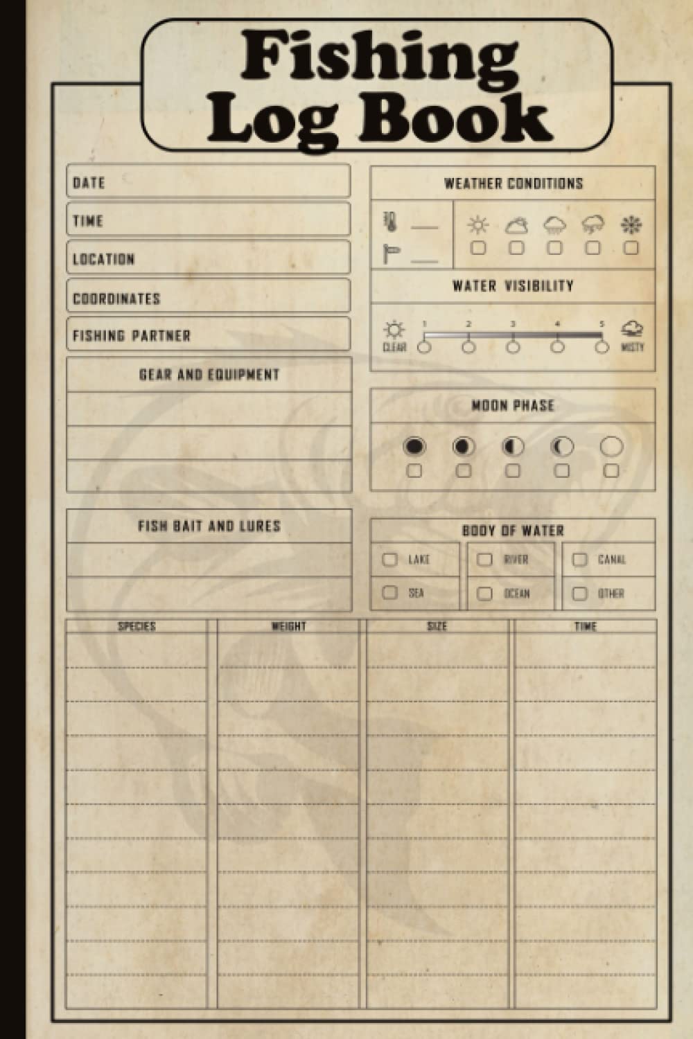 Fishing Log Book: Fishing Gifts for Men: Track your Fishing Adventures and Statistics | Fishing Accessory For The Tackle Box | Christmas, Birthday ... Dad, Grandad, Husband Who Are Fishing Lovers