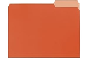 School Smart Colored File Folders Two-Tone, Letter Size, 1/3 Cut Tabs