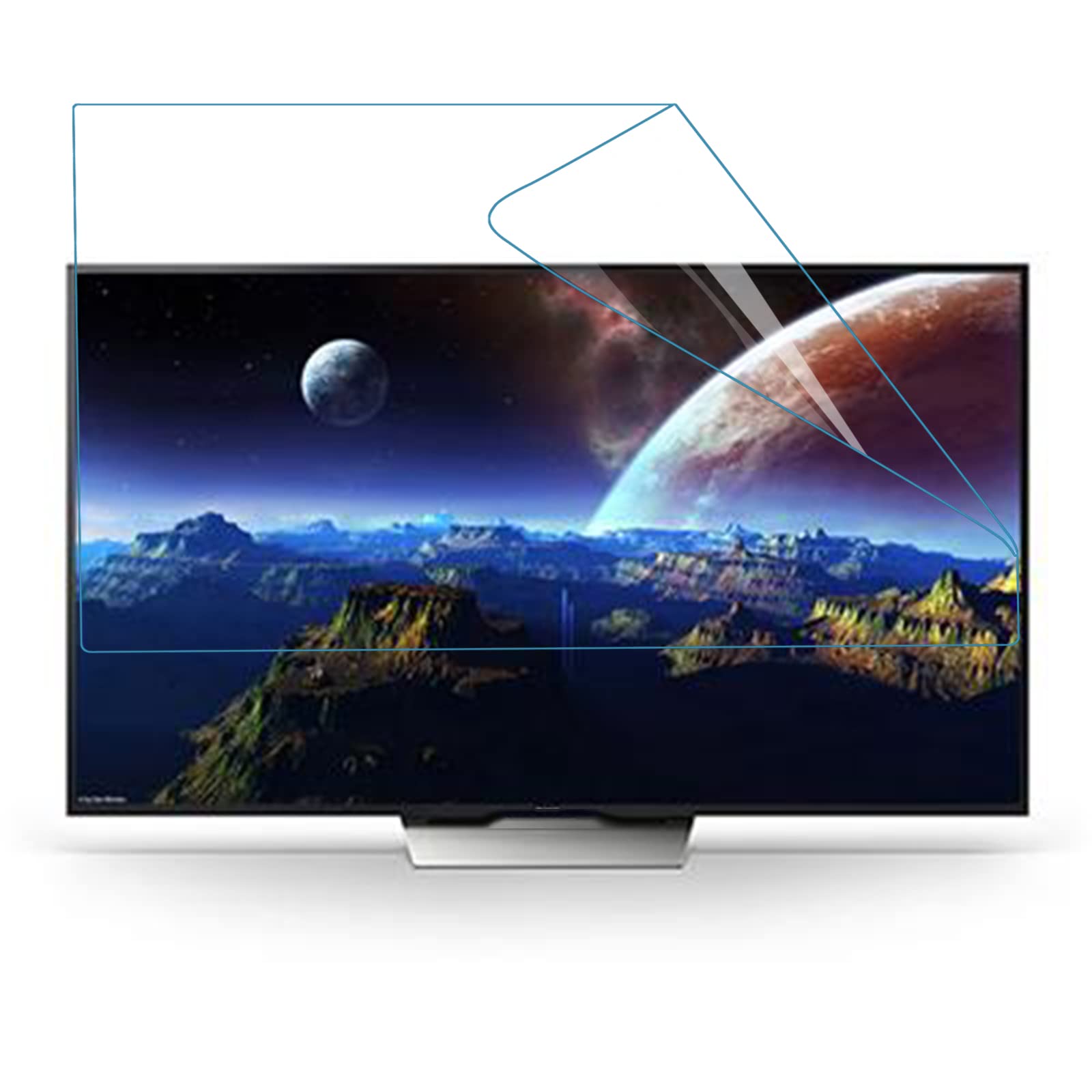 39,40 Pollici LCD-Displayschutz Blendschutz TV Entspiegelungsfolie Anti-Blaulicht Anti-Strahlung TV-SchutzfolieEinfache Installation,HD-40in(886X498) mm