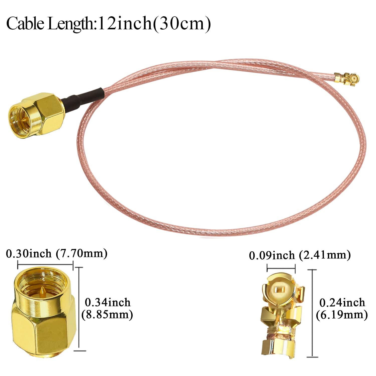 TUOLNK Kit 4 Adaptateurs Antenne SMA Vers FME - Connecteurs Coaxiaux Pour 4G WiFi RF, Câbles Et Antennes