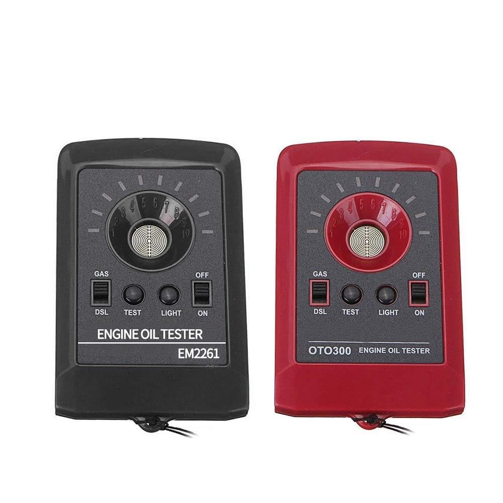 12V LED LED Digital Tester Motore Olio Motore di qualità Detector Gas Analyzer (Nero)