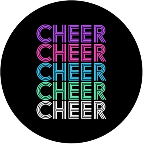 Miniatura 3 de Retro Vintage Cheer Cheerleading regalo para mujeres o niñas PopSockets agarre y soporte para teléfonos y tabletas, Negro