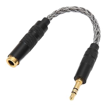 4.4mm Balanced Female to 3.5mm Stereo Male Adapter Cable, Gold Plated Connectors, Portable Headphone Convert Cable for Mixer Guitar Piano Amplifier Speaker