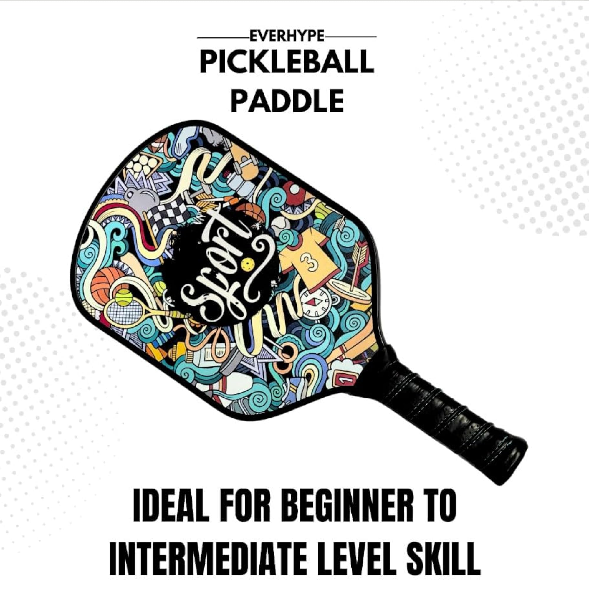 Pickleball Paddle Set of 2 with Carry Bag and Balls