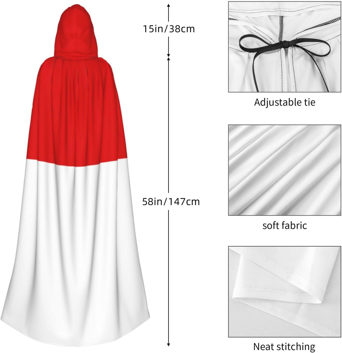 Flag of Hesse Unique Darkness Poncho Shawl - Customizable Wearable Blanket for Women, Perfect Halloween Costume Accessory, Knight, Akatsuki, and More