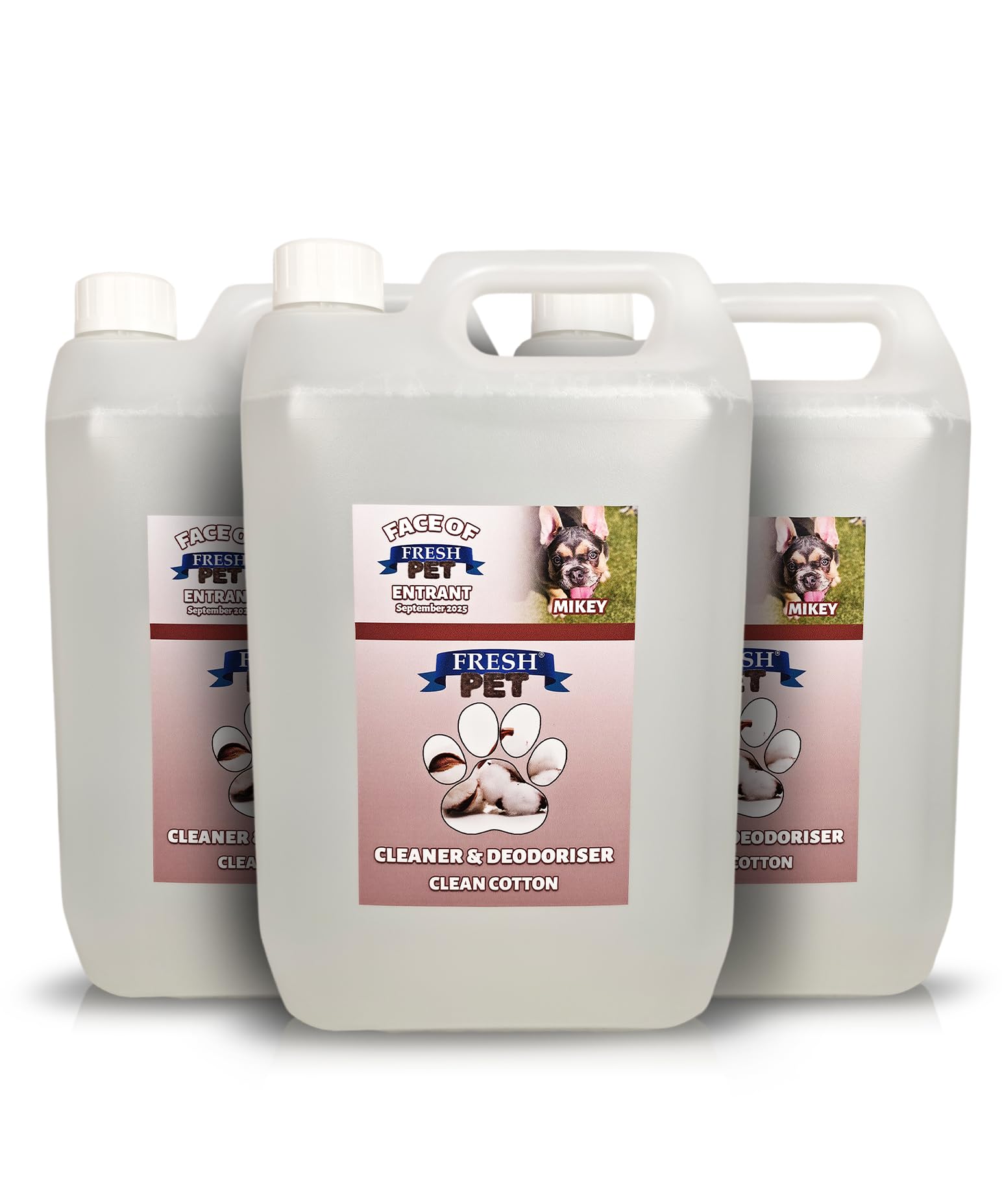 FRESH PET CLEANER DISINFECTANT KENNEL/CATTERY PRE FILLED 5L x 3 (Clean Cotton) โ image 1