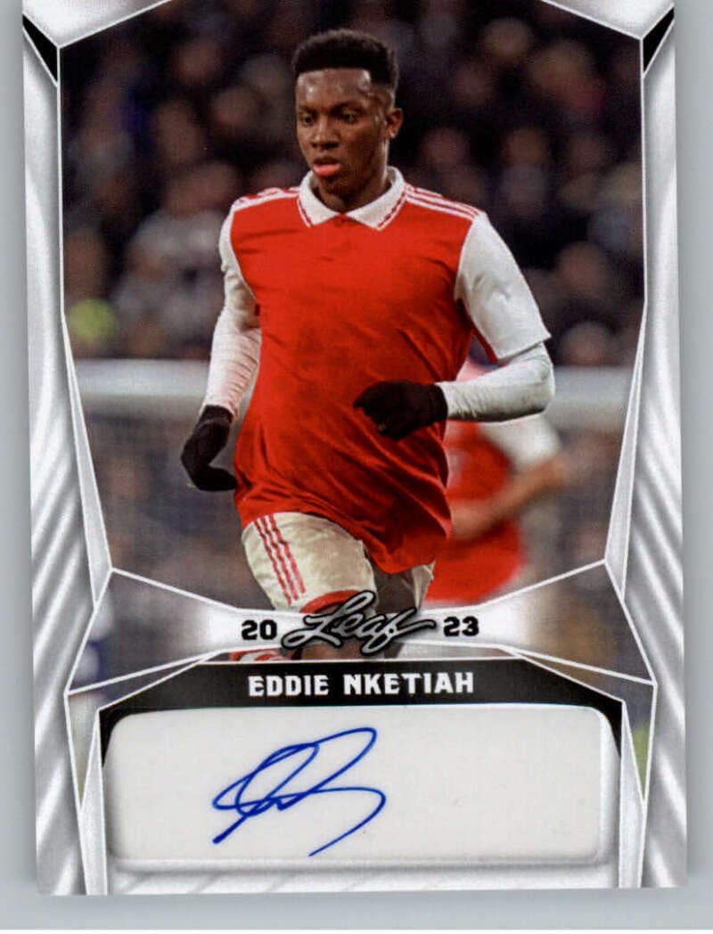 2023 Leaf Soccer Autographs #BA-EN1 Eddie Nketiah Auto Autograph Official Soccer Trading Card in Raw (NM or Better) Condition