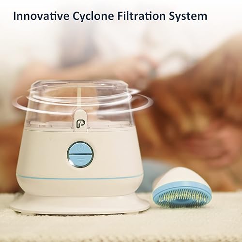 Miniatura 4 de Kit de aseo para perros con 5 herramientas profesionales de aseo, kit de aspiradora de aseo para mascotas, lata de polvo de 1.3 L, cortadoras de