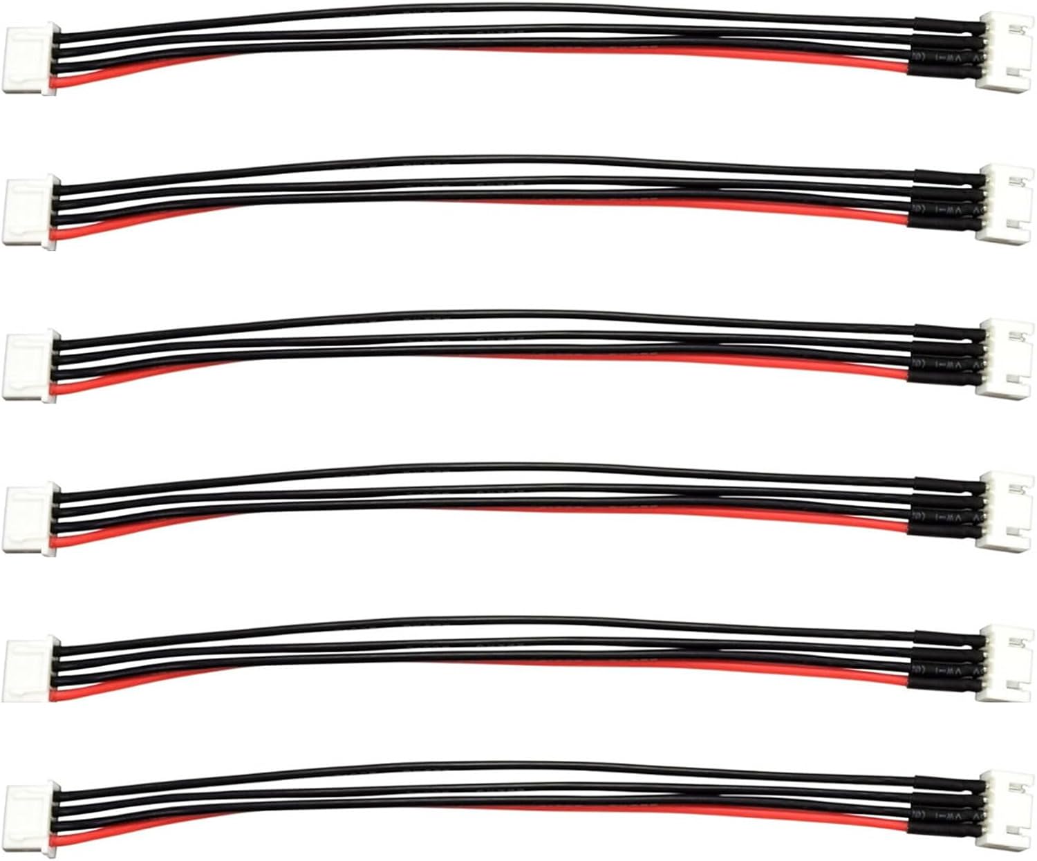 6pcs JST-XH 3S 8"/20cm LiPo Balance Plug Extension Cable Battery Charger Connector 22AWG for RC Drone Rechargeable Lipo(W68-6)