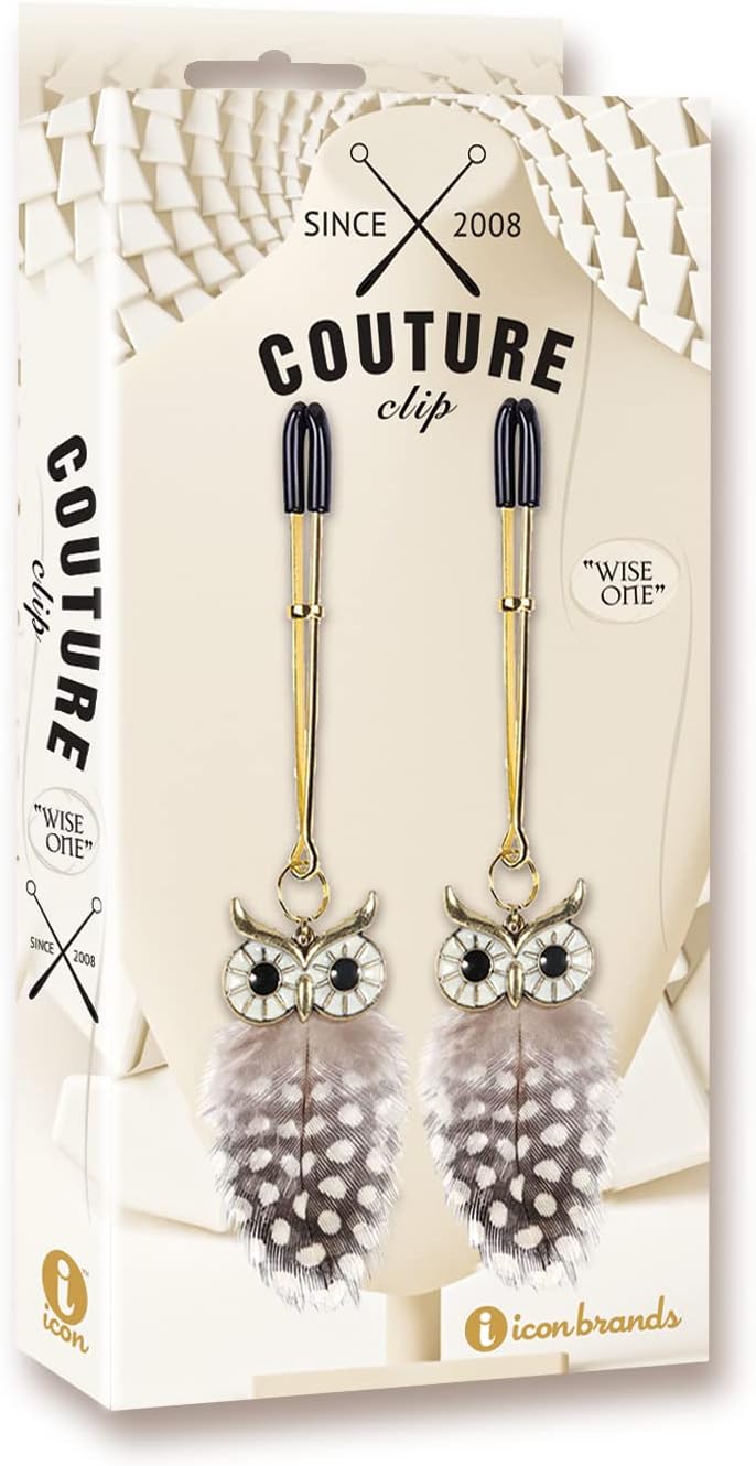 Sex Toy Gift Set Bundle of Couture Clip’s “Wise One” Nipple Clamp and Icon Brands The Orange is The New Black Silicone Dick Gag