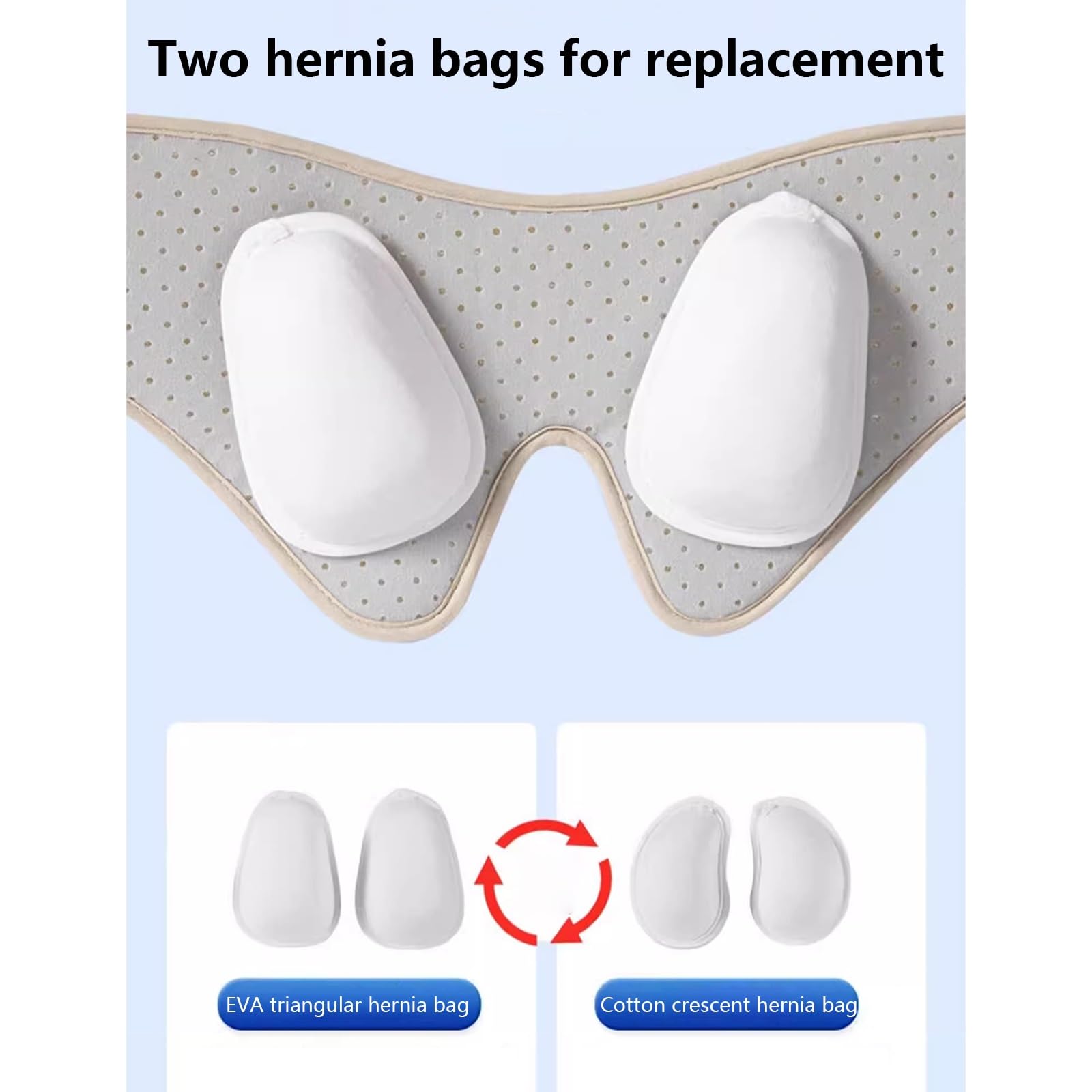 Cinto Ernia Inguinale, Cintura Per Ernia Inguinale, Cinto Erniario, Sollievo dal Dolore, Pacchetto di Compressione Triangolare con Cuscinetto di Compressione Rimovibile E Cinturino Elastico Regolabile