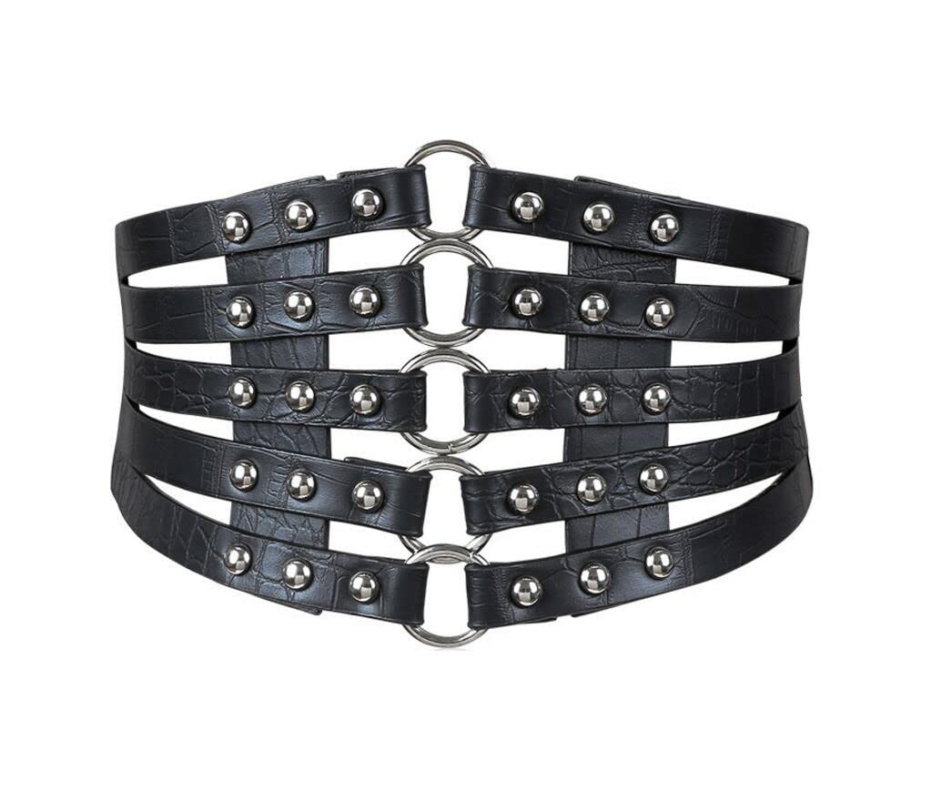 Retro Hollow Wide Belt Waistband Elastic Dress Decoration Girdle Waist Cincher Corset