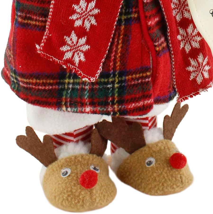 Miniatura 8 de Sleepytime 163006 - Pantuflas de reno mullido de Papá Noel, 16 pulgadas, figura decorativa