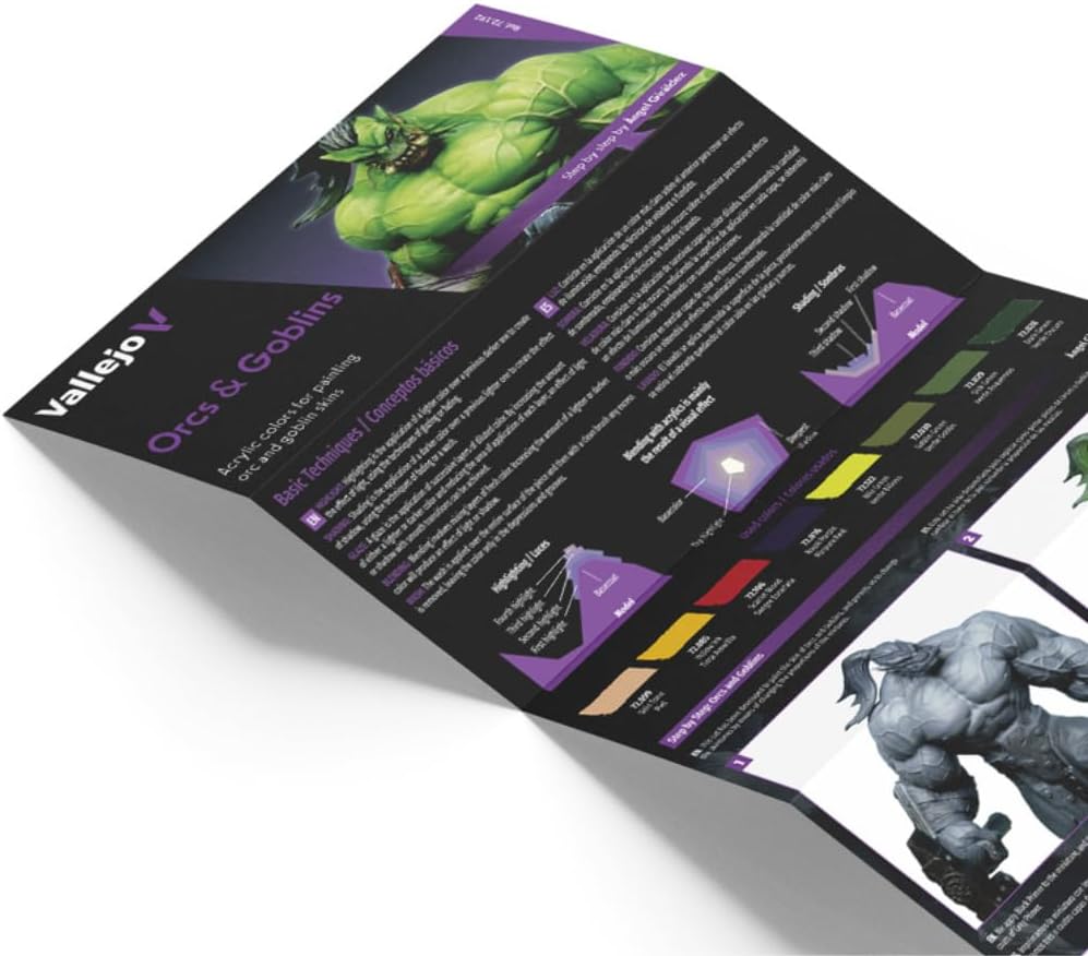 Vallejo - Orcs & Goblins Acrylic Paint Set | Game Color | Fantasy Color Series Miniature Model Kit for a High Pigment Matte Finish | 8 Bottles x 18 ml. (0.60 fl.oz)