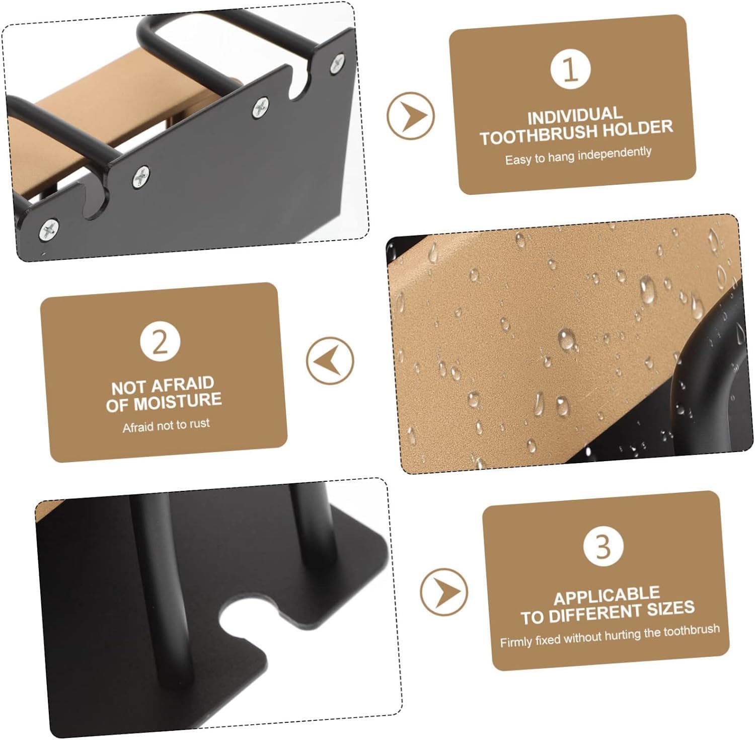 Portaspazzolino, Portaspazzolino Portaspazzolino da bagno Portaspazzolino in metallo Spazzolini da denti Portaspazzolino elettrico Scaffale for spazzolino da denti Accessori Spazio Dentifricio in allu