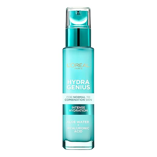 L’Oréal Paris Hydra Genius Aloe Water, Intense Hydration and Glowing Skin, Suitable for Normal to Combination Skin, Aloe Water and Hyaluronic Acid, 70ml