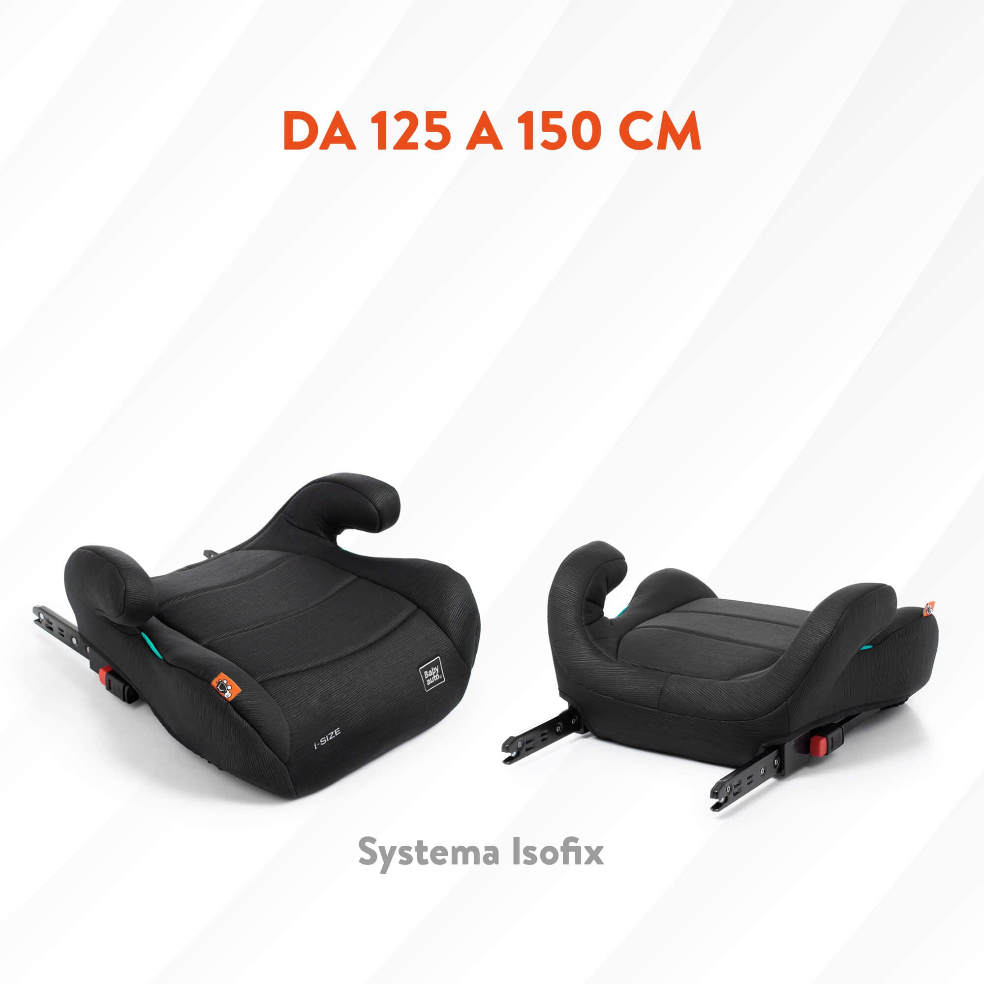 Rialzo per bambini Babyauto NAUNA I-Size 125-150 cm Black Line