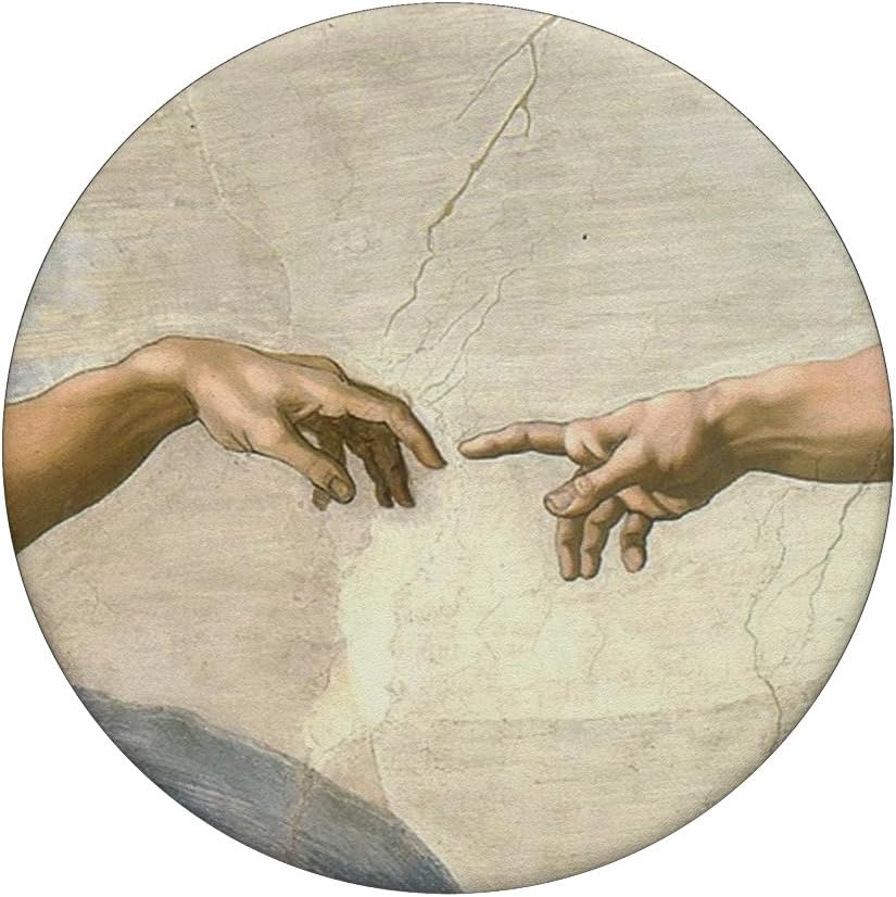 Creation of Adam Michelangelo Buonarroti Painting Art Pop PopSockets Adhesive PopGrip - Image 3