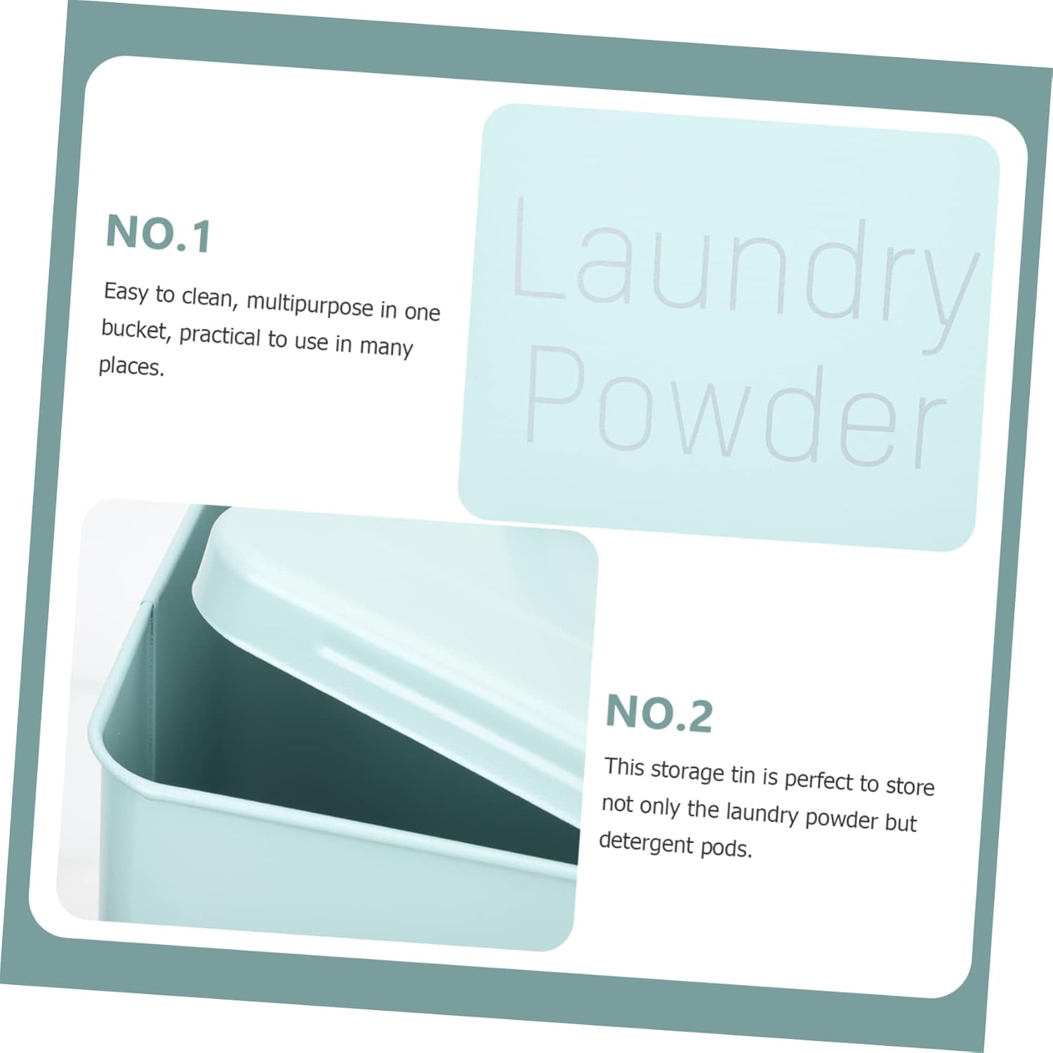 1Set Laundry Powder Container with Scoop Durable Handle for Modern Farmhouse Design for Storing Laundry Powder and Laundry Storage