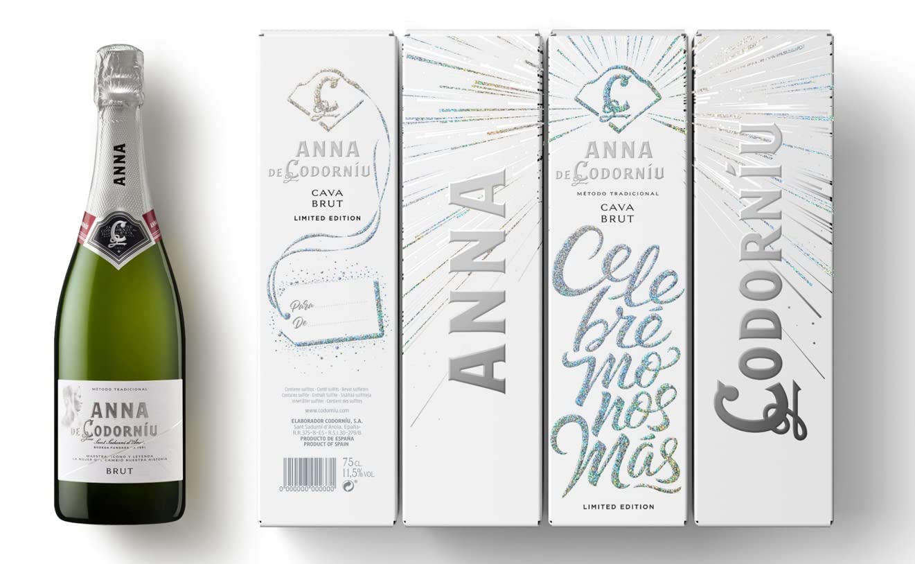 Anna de Codorníu Cava Brut - Estuche Regalo Celebrémonos Más, 75cl