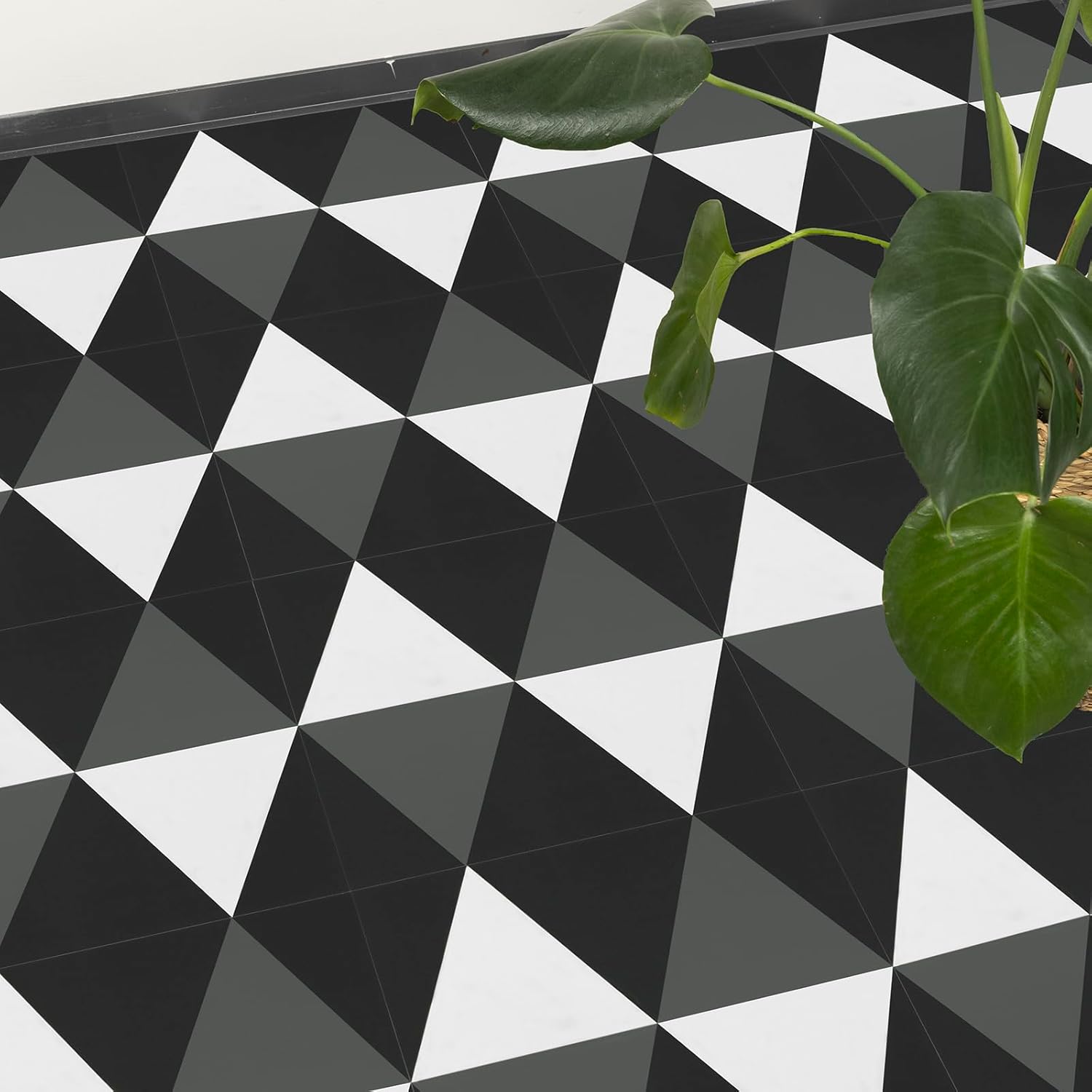 Alow Peel and Stick Floor Tiles: 10 Pack Black Waterproof Vinyl Flooring, Self-Adhesive Square Tiles for Bathroom, Kitchen, Bedroom - Easy Installation (11.8"x11.8")? 10pcs Black