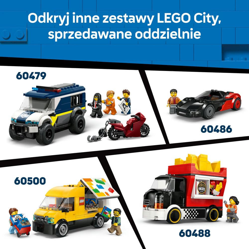 LEGO City Hot Rod, samochód wyścigowy, zabawka dla dzieci od 5 lat, wyścigówka i minifigurka kierowcy, pomysł na prezent dla 5-latka na urodziny, klocki dla chłopca i upominek dla dziewczynki 60485