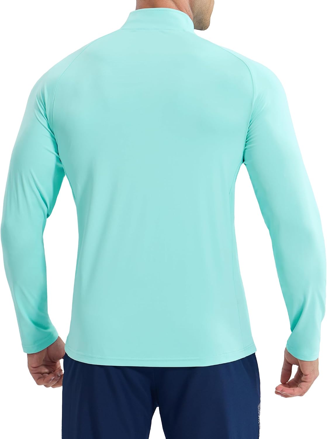 MIER Dry Fit Quarter Zip Pullover for Men, Long Sleeve 1/4 Zip Lightweight Golf Athletic Fishing Shirts (Sun Protection)