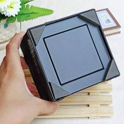 Miniatura 3 de Operitacx Dispensador de accesorios para oficina, colección de cubo, almacenamiento de notas de malla negra, papel cuadrado, nota metálica,