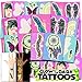 Glow in the Dark Temporary Tattoos for Girls Party Pack ~ Over 125 Tattoos featuring Butterflies, Flowers, More