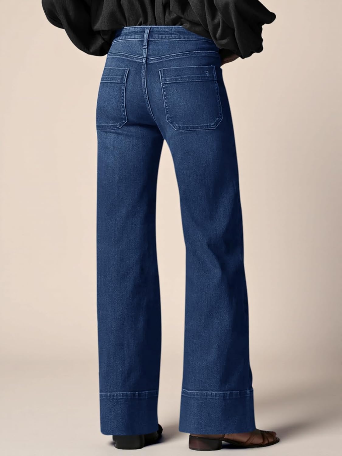 Cicy Bell Womens Wide Leg Jeans Baggy Casual High Waisted Boyfriend Loose Denim Pants with Pockets - Image 3