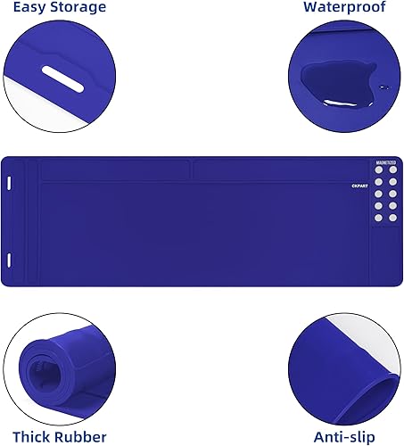 Miniatura 4 de Tapete de limpieza de pistola de rifle, tapete magnético táctico de goma antideslizante, tapete de mantenimiento de armas, tapete de mantenimiento