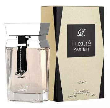 Lattafa Rave Luxure Woman Floral, Fruity, Sweet, Woody Eau de Parfum Spray Long-Lasting Fragrance for Women, 3.4 Ounce / 100 ml