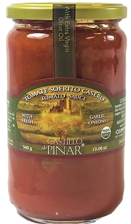Sofrito Casero Tomato Garlic Onion Extra Virgin Olive Oil Sauce First Cold Pressed Tomato, 540g Non GMO