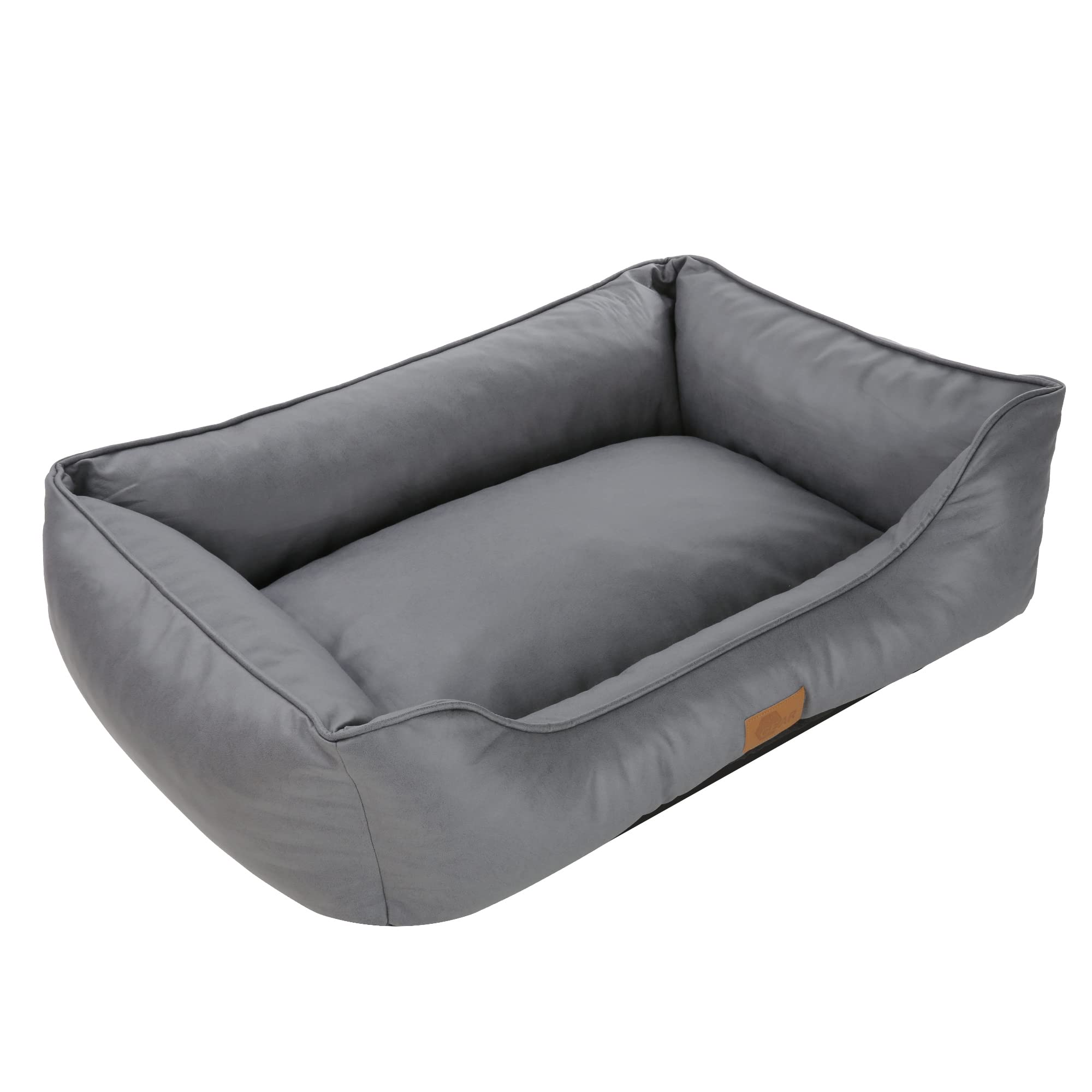 your GEAR Belluno Comfortabel hondenbed, 80 x 120 cm, comfortabele hondenmand voor grote honden, wasbaar, krasbestendig, ergonomisch hondenbed, ook als kattenbed