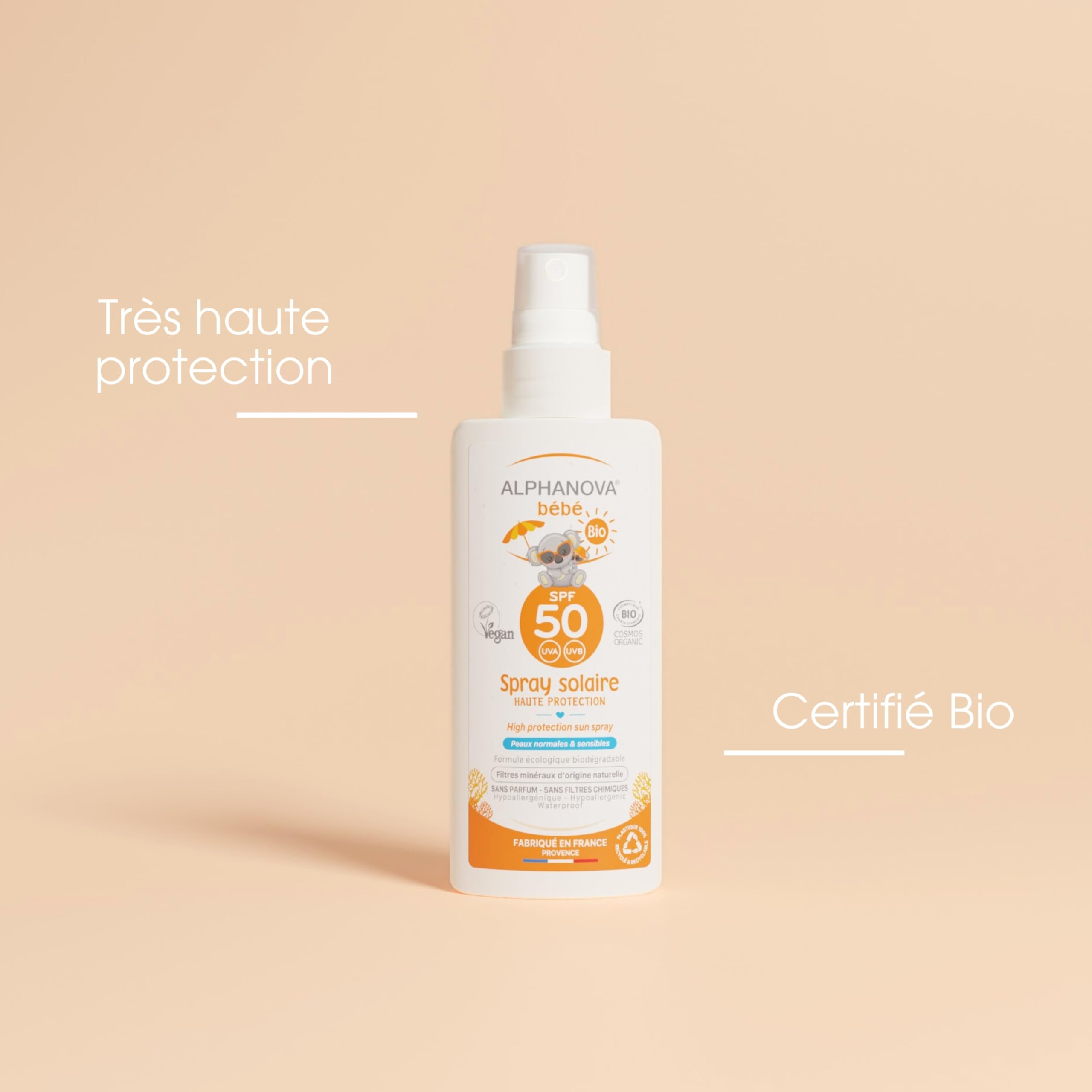 Alphanova - Crema solar bebe f50 bio spray